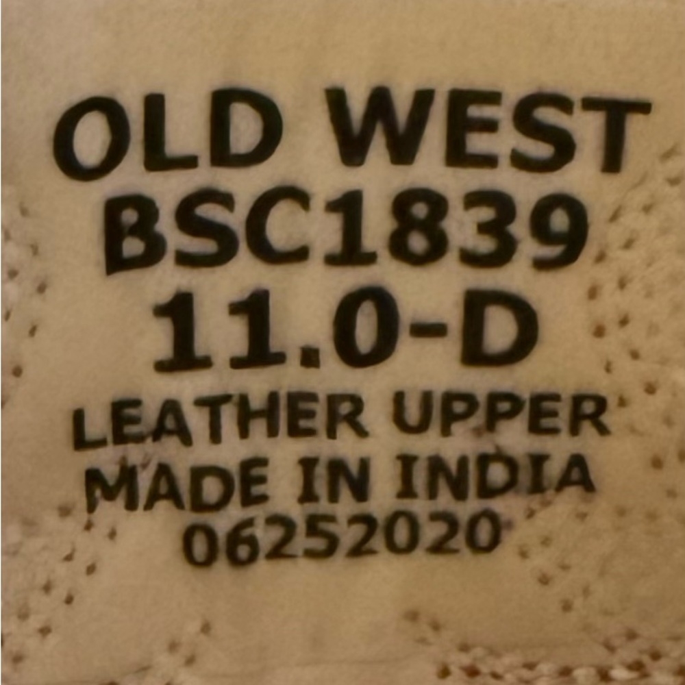Old West Kids Boots - Pink and Brown Size 11 D - Picture 8 of 8